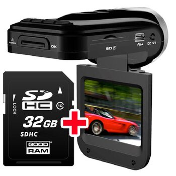 Kamera samochodowa DVR Overmax CAM-04 Full HD IR + SDHC GoodRam 32GB class 10
