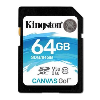 Karta pamięci Kingston Canvas GO! SDXC 64GB class 10 UHS-I U3 V30 - 45/90MB/s