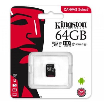 Karta pamięci Kingston Canvas Select microSD (microSDXC) 64GB class 10 UHS-I U1 - 80MB/s