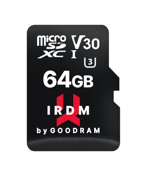 Karta pamięci microSD (microSDXC) GOODRAM 64GB IRDM M3AA V30 U3 + adapter SD