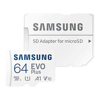 Karta pamięci Samsung EVO PLUS microSDXC 64GB UHS-I U1 A1 V10 class 10 + adapter do SD