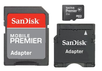 Karta pamięci SanDisk microSD 2GB PREMIER KIT 3w1