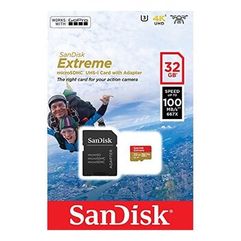 Karta pamięci SanDisk microSD (microSDHC) 32GB Extreme GoPro 667x 100MB/s UHS-I U3 V30 A1