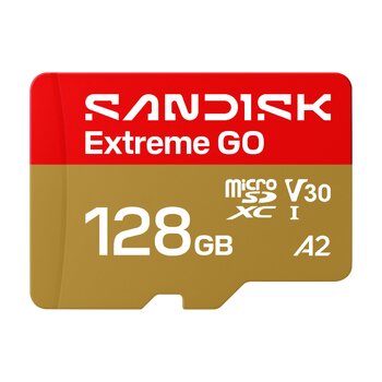 Karta pamięci SanDisk microSD (microSDXC) 128GB Extreme GO 240/120MB/s UHS-I U3 V30 A2 Karta pamięci SanDisk microSD (microSDXC) 128GB Extreme GO 240/120MB/s UHS-I U3 V30 A2