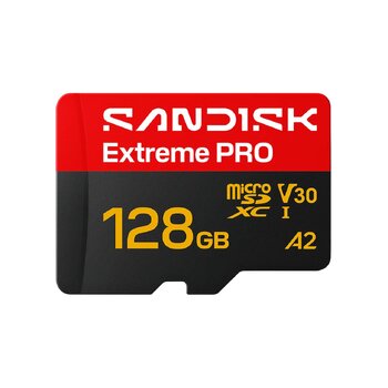 Karta pamięci SanDisk microSD / microSDXC 128GB Extreme PRO 250MBs / 120MB/s UHS-I U3 V30 A2
