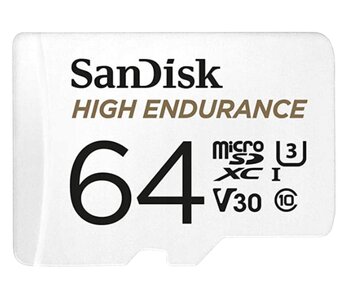 Karta pamięci SanDisk microSD / microSDXC ENDURANCE 64GB 100/40 MB/s Karta pamięci SanDisk microSD / microSDXC ENDURANCE 64GB 100/40 MB/s