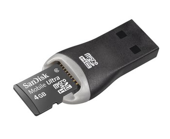 karta pamięci SanDisk MicroSDHC Mobile Ultra 4GB + czytnik USB