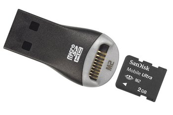 karta pamięci SanDisk MS Micro M2 2GB Ultra Mobile + czytnik