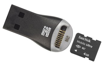 karta pamięci SanDisk MS Micro M2 4GB Ultra Mobile + czytnik