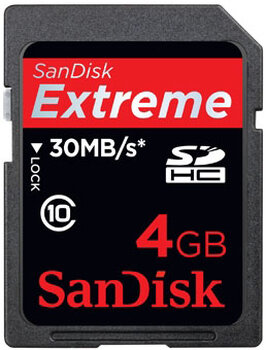 Karta pamięci SanDisk SDHC 4Gb Extreme 30MB/s Edition