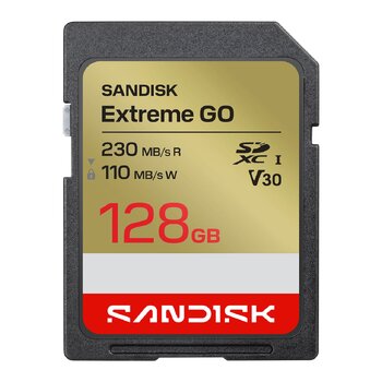 Karta pamięci SD (SDXC) SanDisk 128GB Extreme GO 230/110MB/s UHS-I U3 V30 Karta pamięci SD (SDXC) SanDisk 128GB Extreme GO 230/110MB/s UHS-I U3 V30