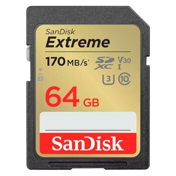 Karta pamięci SD (SDXC) SanDisk 64GB Extreme 170/80MB/s UHS-I U3 V30