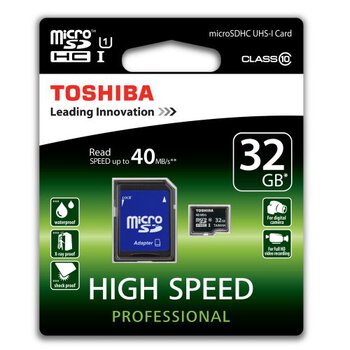 karta pamięci Toshiba microSDHC 32GB Professional 40MB/s class 10 UHS-I