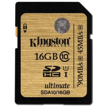 Kingston SDHC 16GB class 10 UHS-I - 45/90MB/s