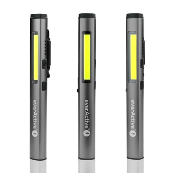Ładowalna latarka warsztatowa inspekcyjna diodowa (LED) everActive PL-350R z UV