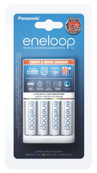 Ładowarka akumulatorków Ni-MH Panasonic Eneloop BQ-CC55 + 4 x R6/AA Eneloop 2000mAh BK-3MCCE