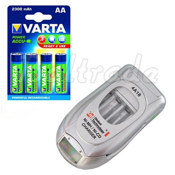 ładowarka BQC-4A18 + 4 x R6/AA Ni-MH Varta 2300 R2U