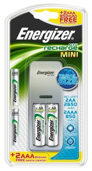 ładowarka Energizer Mini + 2 x R6/AA 2650 mAh + 2 x R03/AAA 850 mAh