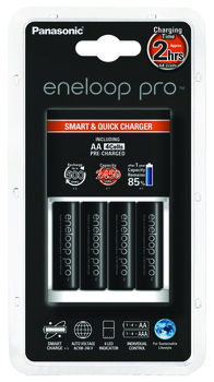 Ładowarka Panasonic Eneloop BQ-CC16 + 4 x R6/AA Eneloop 2550mAh BK-3HCCE