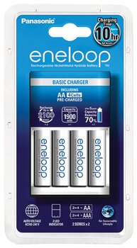 Ładowarka akumulatorków Ni-MH Panasonic Eneloop BQ-CC51 + 4 x R6/AA Eneloop 2000mAh BK-3MCCE