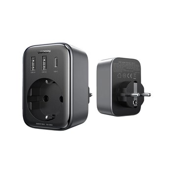 Ładowarka sieciowa do telefonu / smartfona Ugreen CD314 90613 2x USB, USB-C 30W oraz AC 3680W