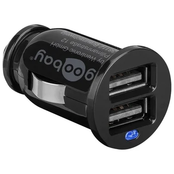 Ładowarka USB samochodowa GOOBAY 44177 2,1A z dwoma gniazdami USB