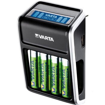 Ładowarka akumulatorków Ni-MH VARTA LCD PLUG CHARGER 57677 + 4 x R6 / AA 2100 mAh