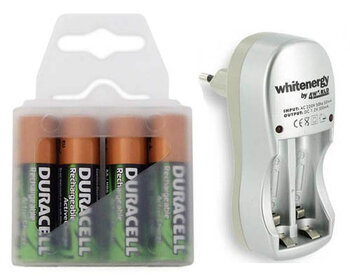 ŁADOWARKA WE + 4 x R6/AA 2000 mAh Duracell ActiveCharge