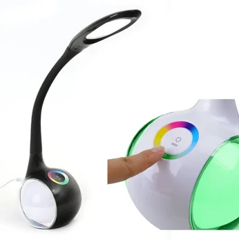 Lampka biurkowa LED 7W Platinet PDL20B ze zmieniającą kolor podstawą (czarna)
