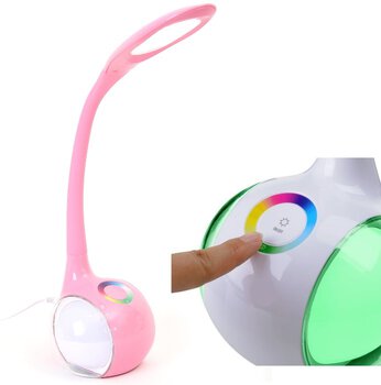 Lampka biurkowa LED 7W Platinet PDL20P ze zmieniającą kolor podstawą (różowa)