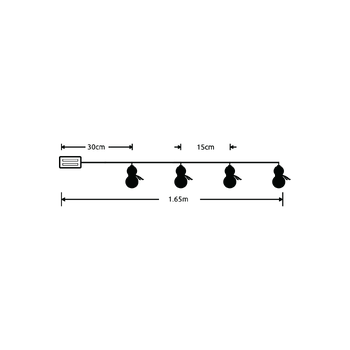 Lampki bałwan BAT modee 1,35m WARM 10LED ML-C1015