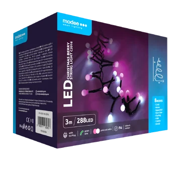 Lampki choinkowe modee 3m PINK COLD 288LED ML-C2016