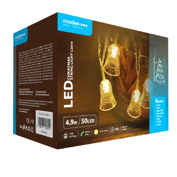Lampki dzwoneczki modee 4,9m WARM 50LED ML-C2014