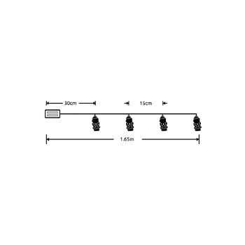 Lampki mikołaj BAT modee 1,35m WARM 10LED ML-C1013