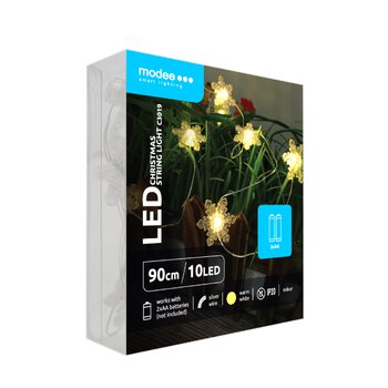 Lampki śnieżynki BAT modee 0,9m WARM 10LED ML-C3019