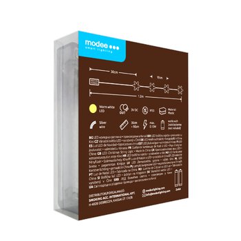 Lampki śnieżynki BAT modee 0,9m WARM 10LED ML-C3019