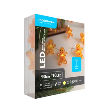 Lampki pierniki BAT Modee 1,2m 10LED barwa ciepła ML-C3024