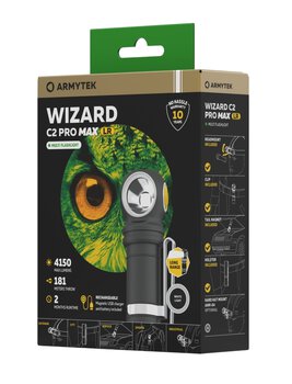 Latarka Armytek Wizard C2 Pro Max LR USB White