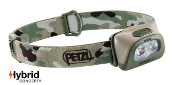 Latarka czołowa, czołówka Petzl Tactikka+ E089EA01 kamuflaż