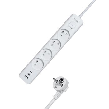 Listwa zasilająca MORRE M406 – 4 gniazda, USB-A 12W, 2x USB-C 12W, 1,5 m