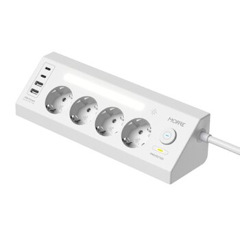 Listwa zasilająca MORRE M411 – 4 gniazda AC, 2xUSB-C 15W, 2xUSB-A 12W, 2m