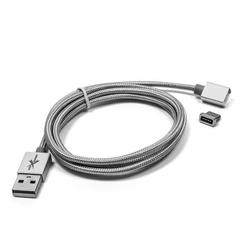 magnetyczny kabel USB - USB-C / Type-C eXtreme srebrny 120cm