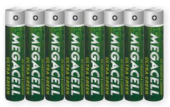 8 x Megacell Ultra Green R03/AAA (taca)