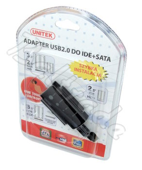 Mostek USB 2.0 na SATA/IDE 2,5" 3,5" HQ