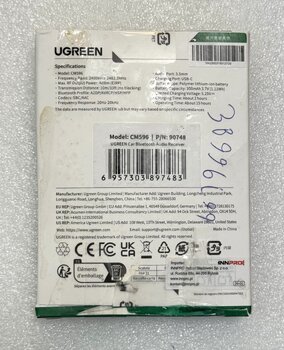 OUTLET Odbiornik Bluetooth 5.3 AUX UGREEN CM596 90748 OUTLET Odbiornik Bluetooth 5.3 AUX UGREEN CM596 90748