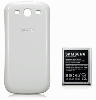 Oryginalna bateria Li-ion Samsung do Galaxy S3 i9300 3000mAh + biała klapka