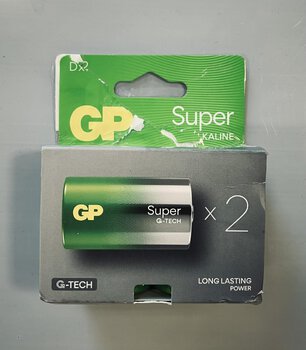 OUTLET bateria alkaliczna GP Super Alkaline G-TECH LR20 / D - 2 sztuki