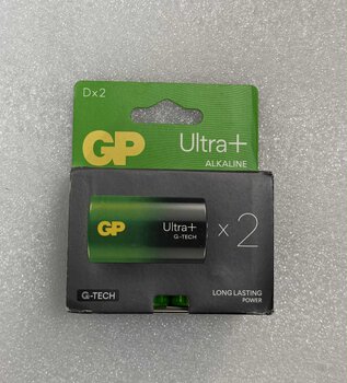 OUTLET 2 x bateria alkaliczna GP Ultra Plus Alkaline G-TECH LR20 / D