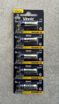 OUTLET 5 x bateria do pilota samochodowego Vinnic 27A