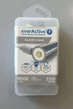 OUTLET Akumulator everActive 18500 3,7V Li-ion 2100mAh USB-C z zabezpieczeniem BOX